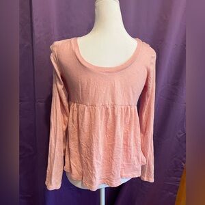 Justice Light Pink Long Sleeve Top